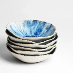 Assiettes Creuses|Céladon Paris Assiette creuse Onda | Bleu écume