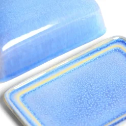 Beurriers & Coquetiers|Céladon Paris Beurrier | Bleu minéral
