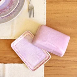 Beurriers & Coquetiers|Céladon Paris Beurrier | Rose minéral
