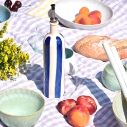 Bouteilles D'Huile|Céladon Paris Bouteille d'huile | Bleu Linhas