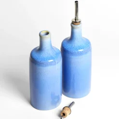 Bouteilles D'Huile|Céladon Paris Bouteille d'huile | Bleu minéral