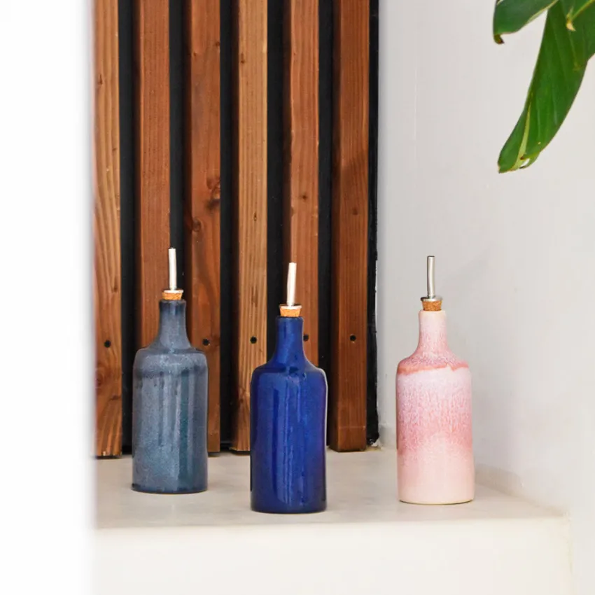 Bouteilles D'Huile|Céladon Paris Bouteille d'huile | Rose minéral