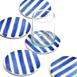 Dessous De Verre|Céladon Paris Dessous de verre | Bleu Linhas