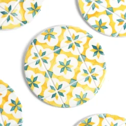 Dessous De Verre|Céladon Paris Dessous de verre | Jaune & Vert Azulejos