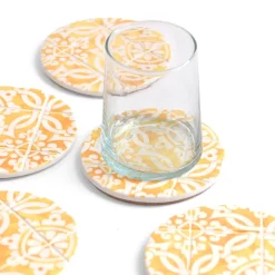 Dessous De Verre|Céladon Paris Dessous de verre | Jaune Azulejos