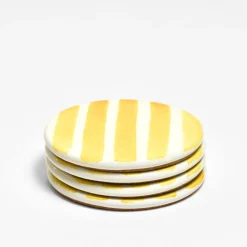 Dessous De Verre|Céladon Paris Dessous de verre | Jaune Linhas