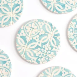 Dessous De Verre|Céladon Paris Dessous de verre | Vert d'eau Azulejos