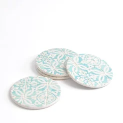 Dessous De Verre|Céladon Paris Dessous de verre | Vert d'eau Azulejos