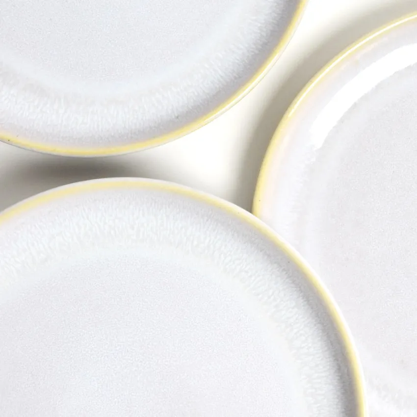 Assiettes Plates|Céladon Paris Grande assiette | Blanc nacré