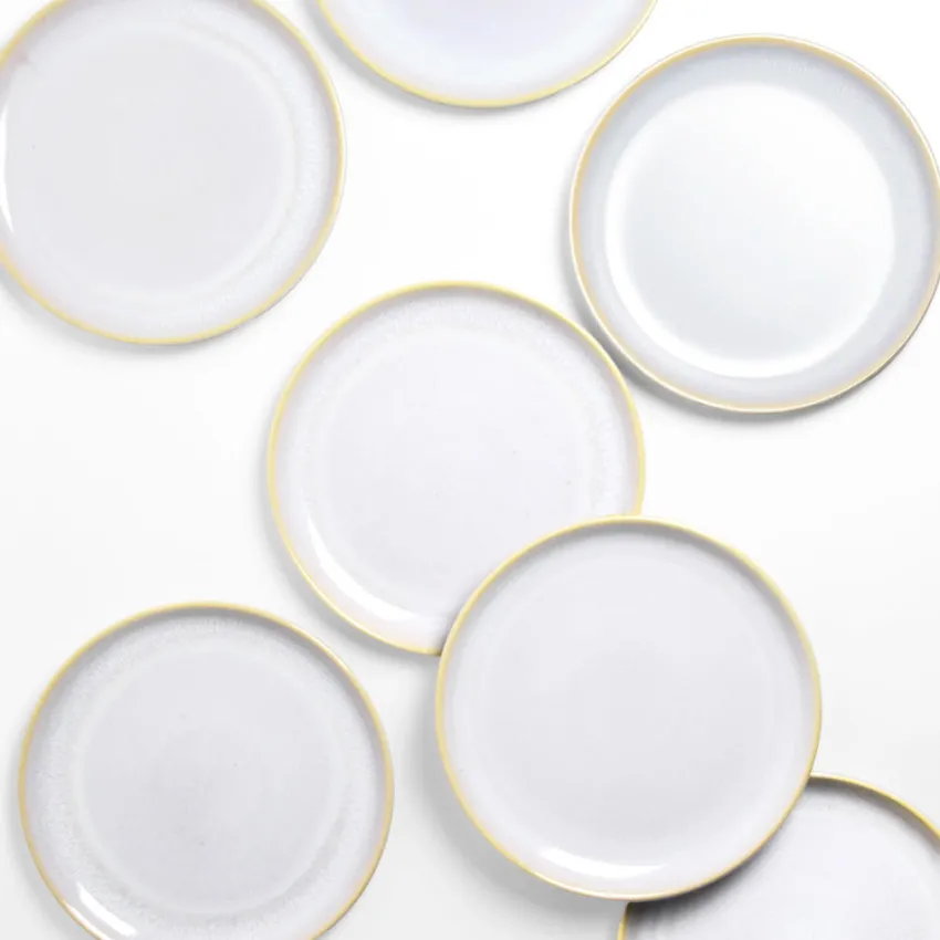 Assiettes Plates|Céladon Paris Grande assiette | Blanc nacré