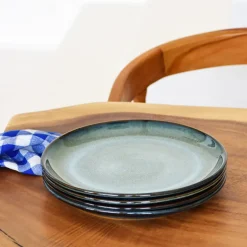 Assiettes Plates|Céladon Paris Grande assiette | Bleu brume