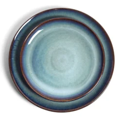 Assiettes Plates|Céladon Paris Grande assiette | Bleu brume