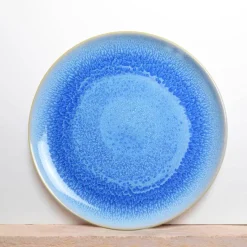 Assiettes Plates|Céladon Paris Grande assiette | Bleu minéral