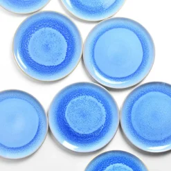 Assiettes Plates|Céladon Paris Grande assiette | Bleu minéral