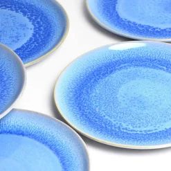 Assiettes Plates|Céladon Paris Grande assiette | Bleu minéral