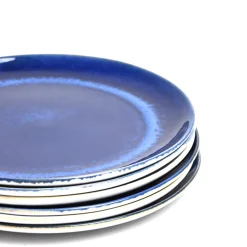 Assiettes Plates|Céladon Paris Grande assiette | Bleu odyssée