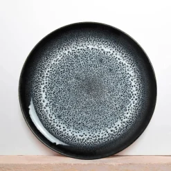 Assiettes Plates|Céladon Paris Grande assiette | Noir écume