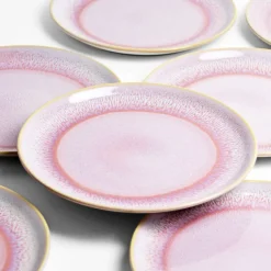 Assiettes Plates|Céladon Paris Grande assiette | Rose minéral