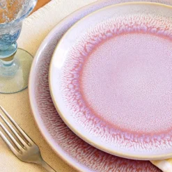 Assiettes Plates|Céladon Paris Grande assiette | Rose minéral
