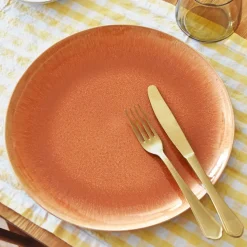 Assiettes Plates|Céladon Paris Grande assiette | Terracotta sienna