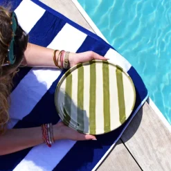 Assiettes Plates|Céladon Paris Grande assiette | Vert Linhas