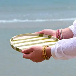 Assiettes Plates|Céladon Paris Grande assiette | Vert Linhas