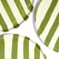 Assiettes Plates|Céladon Paris Grande assiette | Vert Linhas