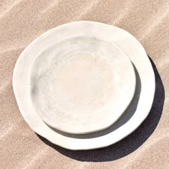 Assiettes Plates|Céladon Paris Grande assiette Onda | Beige sable