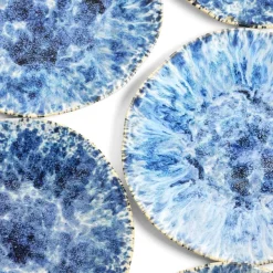 Assiettes Plates|Céladon Paris Grande assiette Onda | Bleu écume
