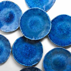 Assiettes Plates|Céladon Paris Grande assiette Onda | Bleu abyssal