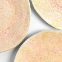 Assiettes Plates|Céladon Paris Grande assiette Onda | Corail doré