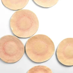 Assiettes Plates|Céladon Paris Grande assiette Onda | Corail doré