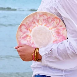 Assiettes Plates|Céladon Paris Grande assiette Onda | Rose anémone