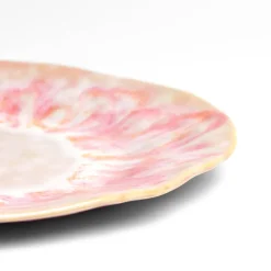Assiettes Plates|Céladon Paris Grande assiette Onda | Rose anémone