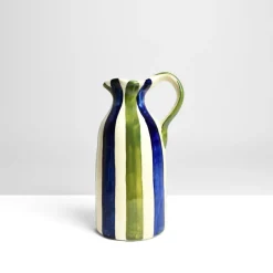 Pichets Et Vases|Céladon Paris Petit pichet | Bleu & Vert Linhas