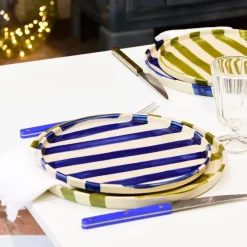 Assiettes Plates|Céladon Paris Petite assiette | Bleu Linhas