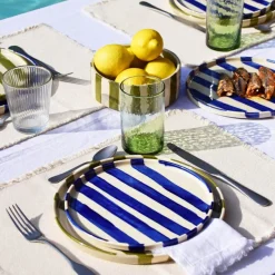 Assiettes Plates|Céladon Paris Petite assiette | Bleu Linhas