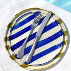 Assiettes Plates|Céladon Paris Petite assiette | Bleu Linhas