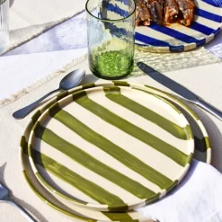 Assiettes Plates|Céladon Paris Petite assiette | Vert Linhas