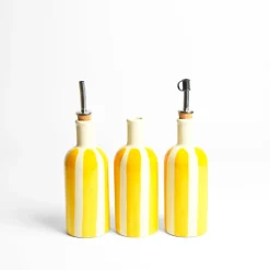 Bouteilles D'Huile|Céladon Paris Petite bouteille d'huile | Jaune Linhas