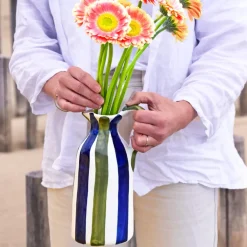 Pichets Et Vases|Céladon Paris Pichet | Bleu & Vert Linhas