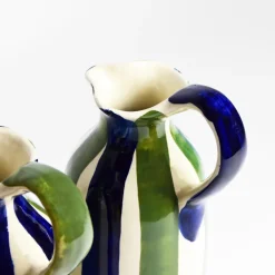 Pichets Et Vases|Céladon Paris Pichet | Bleu & Vert Linhas