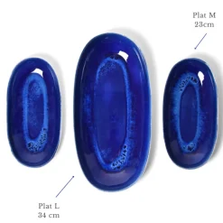 Plats Et Saladiers|Céladon Paris Plat de service M | Bleu odyssée