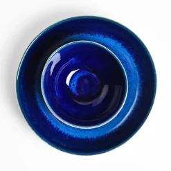 Plats Et Saladiers|Céladon Paris Plat de service rond | Bleu odyssée