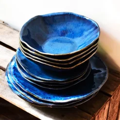 Service À Prix Doux|Céladon Paris Service pour 4 Onda | Bleu abyssal