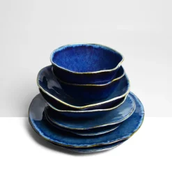 Service À Prix Doux|Céladon Paris Service pour 2 Onda | Bleu abyssal