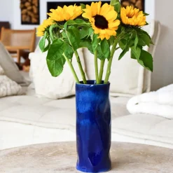 Pichets Et Vases|Céladon Paris Vase onda | Bleu odyssée